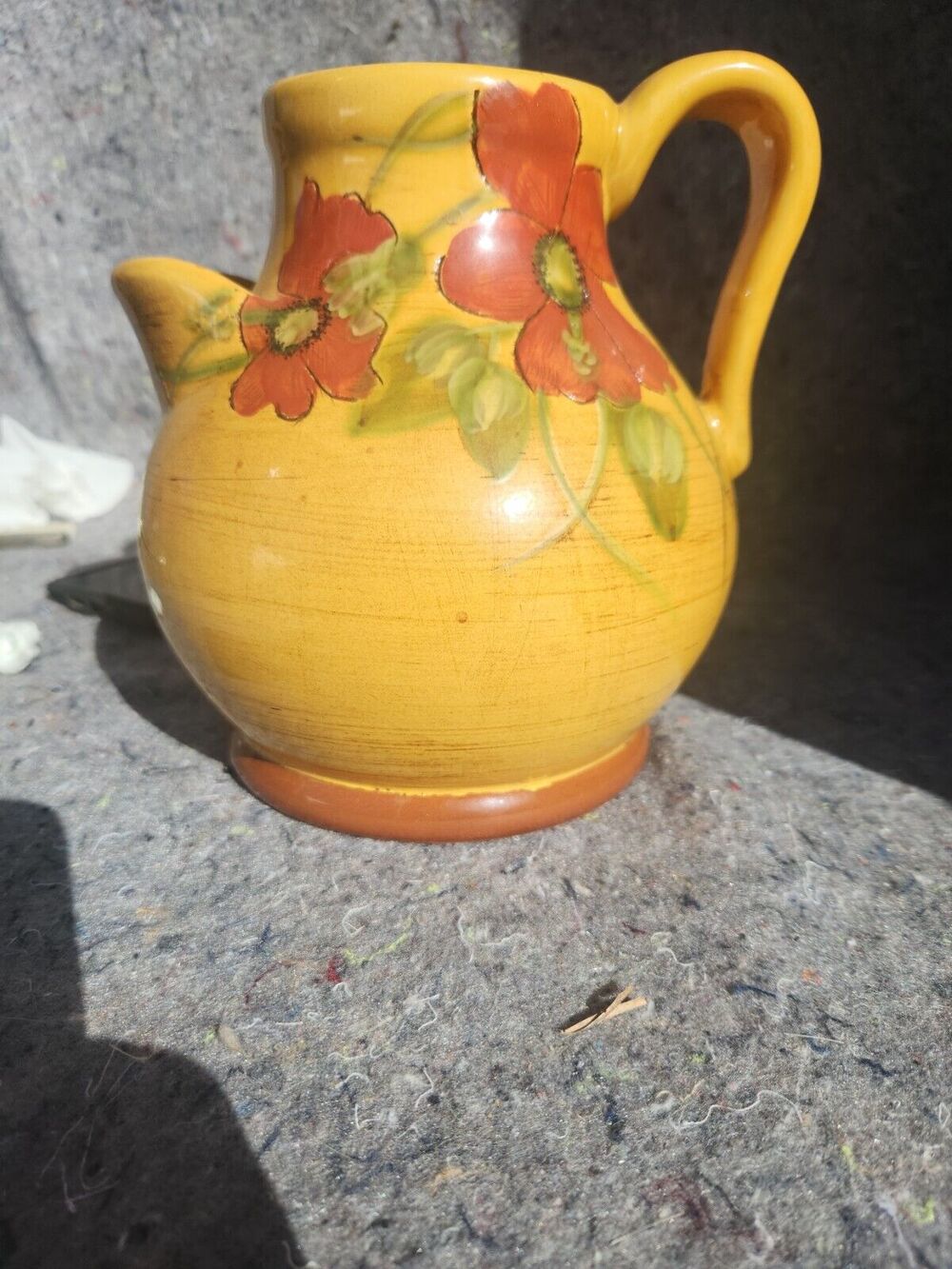 Fleur Rouge 80 oz Pitcher Nanette Vacher Design Poppies Ambiance Discontinued